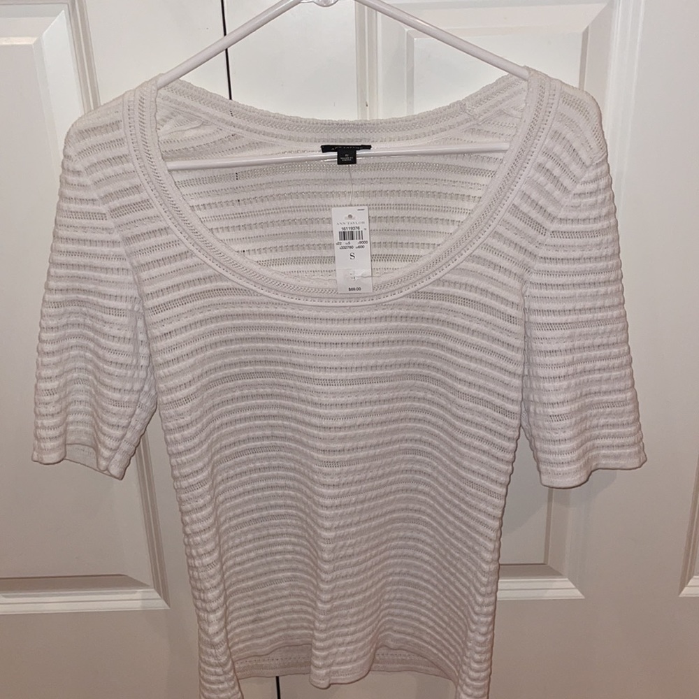 Ann Taylor size small white blouse NWT